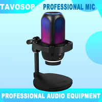 Professional RGB Microphone USB Condenser Gaming Microphone with bracket for PS4 PS5 PC Streaming Podcast Studio Recording