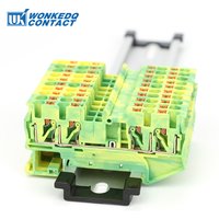 PT2.5-QU-PE sol Push-In 2 entrées 2 sorties bornier sur Rail Din PT 2.5 QUATTRO 4 conducteur 2.5 mm2 connecteur de fil PT 2.5-QU-PE