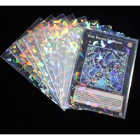 100pcs Laser Flashing Card Sleeves Soft Clear Trading Protector Holder Folder For Pokemon Tcg Game Yugioh Baseball Cards Photo