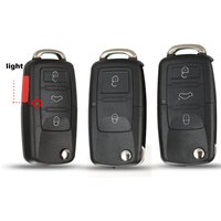 jingyuqin Replacement Folding Car Remote Key Shell Case Fob For VW Passat Polo Golf Touran Bora Ibiza Leon Octavia Fabia