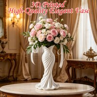 Elegant Dress-Shaped 3D Printed Vase, High-End Modern Minimalist Sculptural Style, 6.3 inch, Unique Vase - Ideal for Flower