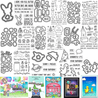 1set Christmas Theme Bundles Clear Stamps And Metal Cutting Dies For DIY Craft Making Card Album Scrapbooking Decoration