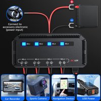Fuse Junction Box Car Motorcycle Vehicle 12V MAX 20A Circuit Holder with LED Indicator Light Heat-resistant Accessories