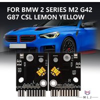 For BMW 2 Series G42 G87 CSL 2022-2024 High Configuration Lemon Yellow DRL Board LED Chip Angel Eye Chips Car Accessories