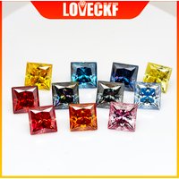 New Colorful Moissanite Loose Stones 0.6ct-5.0ct VVS1 Lab Grown Diamond 3Excellent Princess Cut Gemstones with GRA Certificate