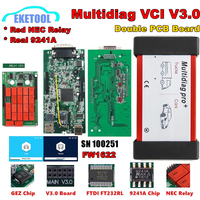 Rote NEC-Relais VD150 2021.11 Keygen TCS Multidiag Pro Dual PCB 9241A V3.0 OBD2 Codeleser-Tool Neues VCI