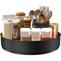 Organisateur de plateau tournant à couche en acier inoxydable, rangement de cuisine multifonction, plateaux décoratifs, support à épices rotatif, accessoires de cuisine
