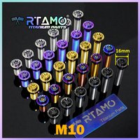 RTAMO Titanium Bolt M10X20/25/30/35/40/45/50/55/60 1.25/1.5 Pitch UFO Head Forged for Bicycle Motorcycle Modification Ti Screws
