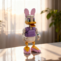 603pcs MOC Daisy Duck Disneying Model Building Blocks Architecture Assemble DIY Creative Toys Festival Gifts Idea Education