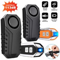 AliExpress NONE Wireless Bicycle Alarm 113dB Loud Waterproof Remote Control Vibration Sensor Security Alarm Bike Motorcycle Anti Theft Alarm