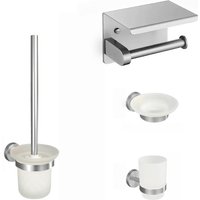 Bathroom Hardware 304 Stainless Steel Brushed Towel Rack Toilet Paper Holder Soap Holder Towel Bar Toilet Bathroom Accessories