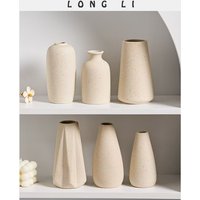 Nordic Minimalist Ceramic Vase Modern Flower Vase for Living Room Tabletop Decor