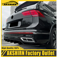 For Volkswagen VW Tiguan MK2.5 R Line 2021 2022-2023 Car Rear Bumper Diffuser Lip Spoiler Chin Automobiles Tuning Body kits