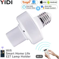Customized WiFi Smart Light Bulb Adapter Lamp Holder Base AC Smart Life/Tuya Wireless Voice Control Alexa Google Home E27 E26