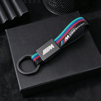 Carbon Fibre Leather M Sport Car Key Fobs Ring Key Chain for Bmw M Logo BMW E90 E91 E92 E93 E60 E61 F10 F07 E64 E63 Accessories