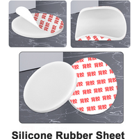 10/20/50/100Pcs White Round Silicone Rubber Self Adhesive Waterproof Oil-proof Seal Gasket Dia 20/30/40/50/60-100mm Thick 1-5mm