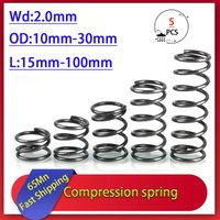 65Mm Wire diameter 2.0mm OD:10-30mm Strong Spring Steel Pressure Compression Spring Shock Absorption Return Spring Customizable