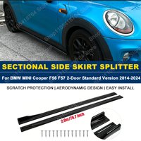 2M/78.7" Side Skirts Extension Rocker Panel Splitter For BMW MINI Cooper F56 F57 2-Door Standard Version 2014-2024 ABS Plastic