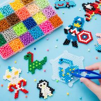 Handgemachte magische Wassersicherungsperlen, kreative Perlen, DIY-Kunsthandwerk, Spielzeug, magische wasserklebrige Perlen, sensorisches Spielzeug-Set mit Zubehör