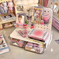 Desktop Perforated Board Storage Rack, Multifunctional Pen Holder, Desk Stationery Cosmetics Organizer for Home Office