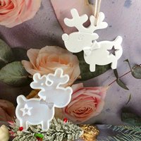 Christmas Reindeer Hanging Ornament Silicone Resin Casting Molds - DIY Craft Animal Shaped Silicone Mold for Epoxy Resin