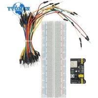 MB102 Breadboard Power Module 3.3V/5V MB-102 830 Points Prototype Bread Board +65pcs Jumper Wires DIY for Arduino Kit