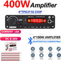 400W Amplifier Bluetooth MP3 WMA APE Decoder Board DC8-26V Handsfree Car Audio Microphone USB TF FM Radio DIY Mp3 Music Player