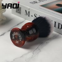 2026 Yaqi Men's Shaving Brush 28mm Tuxedo Synthetic Knot for Smooth Beard Grooming