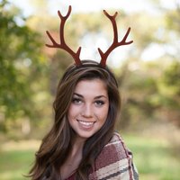Realistic Reindeer Antlers Headband Flocking Material Christmas Halloween Party Cosplay Elk Horns Deer Costume Accessories