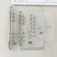 A5/A6/A7 Clear Binder Cover, 6 Holes Loose Leaf PVC Notebook Case, DIY Journal Diary Book
