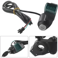 1 Set electric scooter key ignition ebike Digital-Battery Voltage Display Switch Power With 2 Key Lock 3 PIN ebike key ignition