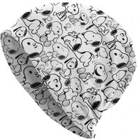 Snoopys Smile Giggle Laugh Pattern Skullies Beanies Hat Casual Unisex Street Caps Warm Dual-use Bonnet Hats