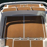 2400x450x6mm For Boat Marine Yacht RV Deck Sheet Mat 4 Colors EVA Self-Adhesive Foam Boat Flooring Faux Teak Decking Sheet Pad