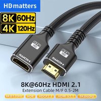 HDMI 2.1 Extension cable 1.8M Long 8K HDMI 2.1 Cable Extension male to female HDMI 2.1 cable 8K 60Hz HDR Earc CEC for PS5 Xbox