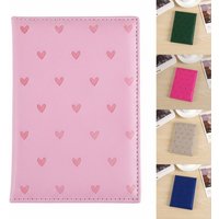 Luxury Love Printed Passport Protective Cover PU Leather Portable Travel Passport Case Cute Passport Holder