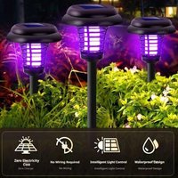 Solar Mosquito Killer Outdoor Waterproof Led Light Bug Zapper Mosquito Trap Lamps For Garden Lawn Camping
