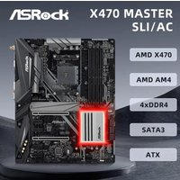 ASROCK X470 MASTER SLI/AC Motherboard AMD AM4 Support 5800X3D 5700x3D 5700X 5600G 4600G CPU AMD X470 4xDDR4 HDMI ATX Mainboard