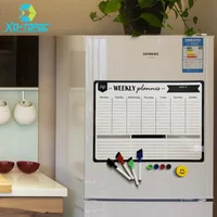 A3 Magnetic Whiteboard Fridge Magnet Weekly Monthly Planner Flexible Daily Message Board Kitchen Organization with Drawing Area