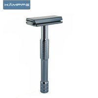 Kampfe Men's Vintage Double-Edged Razor Non-Slip Aluminium Wet & Dry Grooming Shaver for Smooth Shave 5 spare razor blades