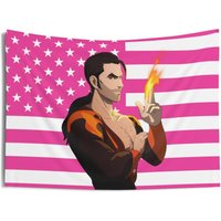 Cartoon Character Flambae Pink Flag Garage Decoration Flaga Outdoor Decorations Custom Flags for Bedrooms Advertising Tapestry