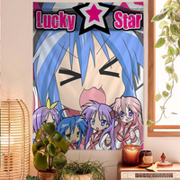 Kawaii Anime Girl Tapestry Tarot Aesthetic Wall Hanging Hippie Dorm Room Decor Cute Japanese Style Home Art Free Hooks Included