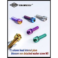 AliExpress TAIMEILI T1 series titanium alloy column head non detachable gasket, internal plum blossom screw M5suitable for bicycle handlebars