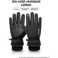 AliExpress NONE Winter Unisex Snowboard Ski Gloves PU Leather Non-slip Touch Screen Waterproof Motorcycle Cycling Fleece Warm Snow Gloves