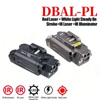 Tactical DBAL PL Hunting Light IR Flashlight Red Dot Laser Pointer Pistol For G17 G19 Hanging Strobe Lamp For 20MM Rail SBAL