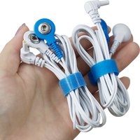 2Pcs Electric Shock Wires Cable Electrotherapy Electrode Lead Tens Massager Pulse Therapy Electrode Gloves Ems Muscle Stimulator
