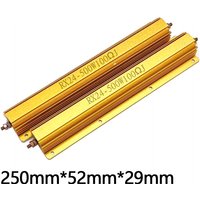 RX24 500W Aluminum Metal Shell Case Resistor 8R 10R 12 15 20 25 30 40 47 50 60 80 100R 120 150 180 200 300 500 Ohm 1K 2K 3K 10K