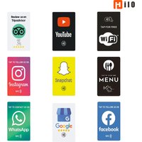 Hilo Universal NFC Google Review Cards Facebook Instagam for iPhone/Android Tap URL Writing Social Business Review Cards