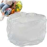Clear Animal Storage Chair Plush Bean Bag Seat Waterproof Cover Organizer Bag for Kids Playroom Bedroom Playroom Nursery