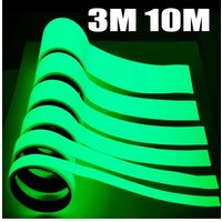 AliExpress NONE 3M10M Luminous Tape Green Warning Ground Light Storage Stair Anti-Slip Sticker Bicycle Frame Warning Reflective Fluorescent Tape