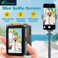 Kebidumei Phone Vlog Selfie Monitor Screen Phone Rear Mini Camera Selfie Screen Sound Projection Bluetooth Remote Photography